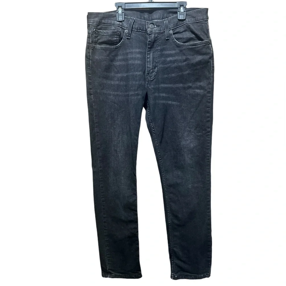 Levi's 511 Slim Fit Jeans Men Size 34 X 30 Dark Gray Black Wash Stretch‎